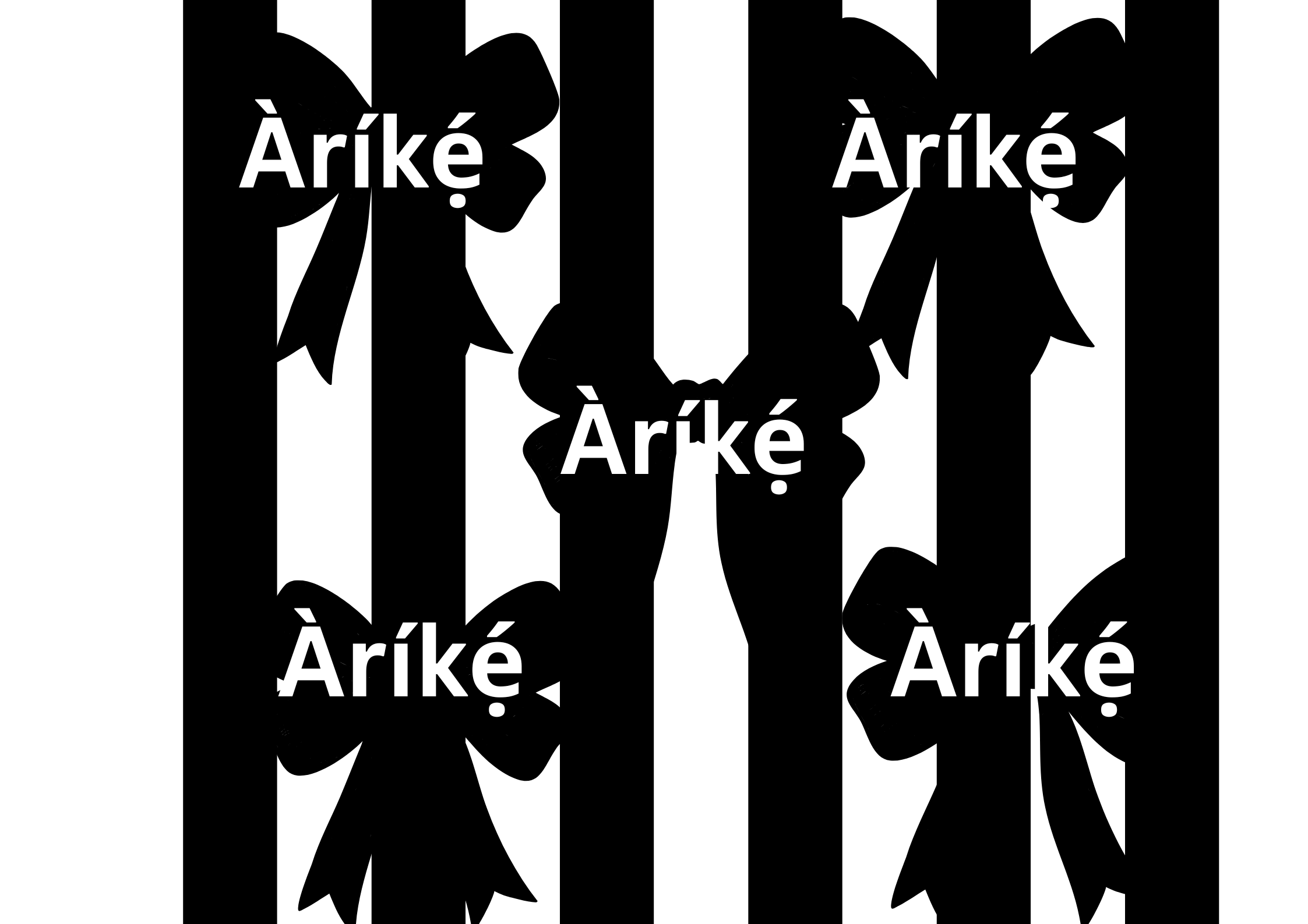 Arike Black and White Bow Silk Scarf