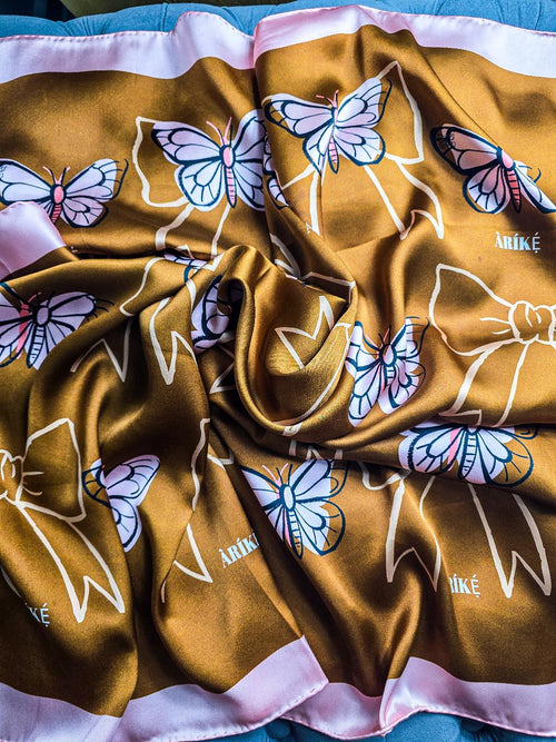 Àríkẹ́ Butterfly Silk Scarf